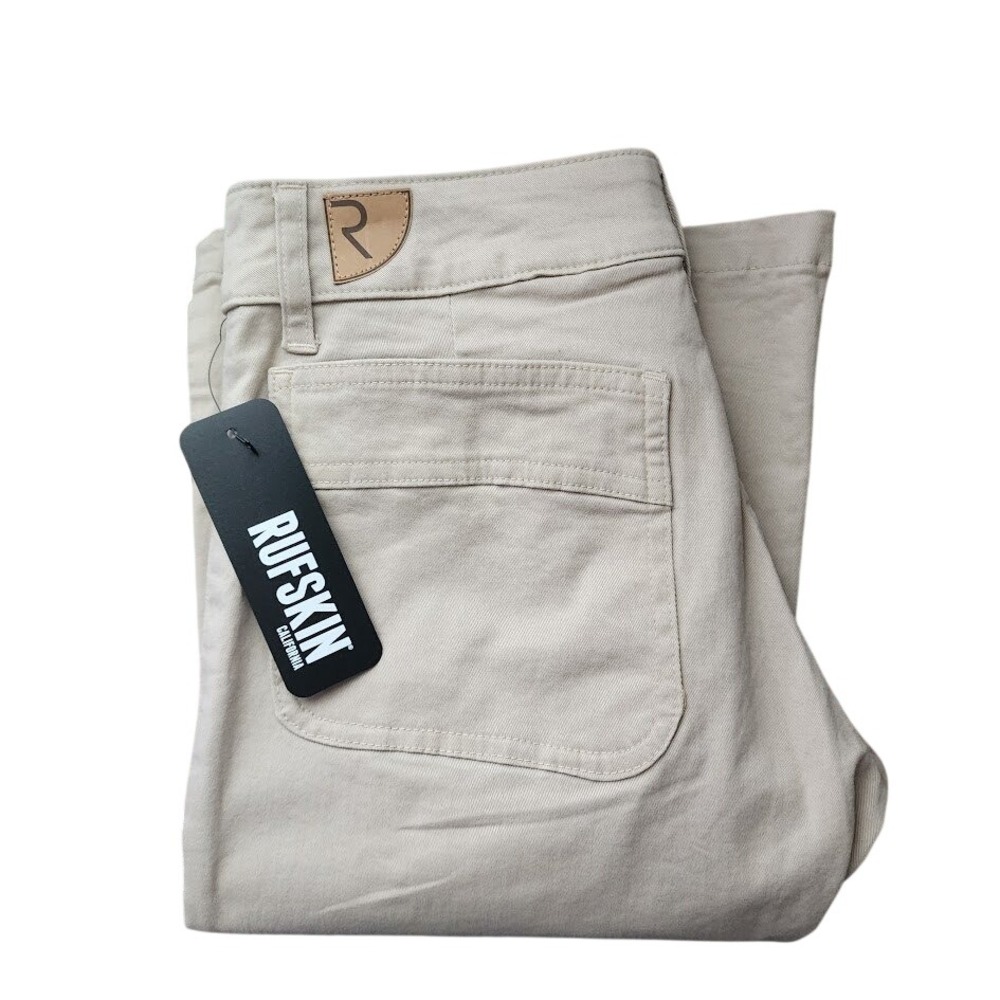RUFSKIN Juka‎ Twill Flare Bootcut Pants Sand NWT Made In USA Size 28
